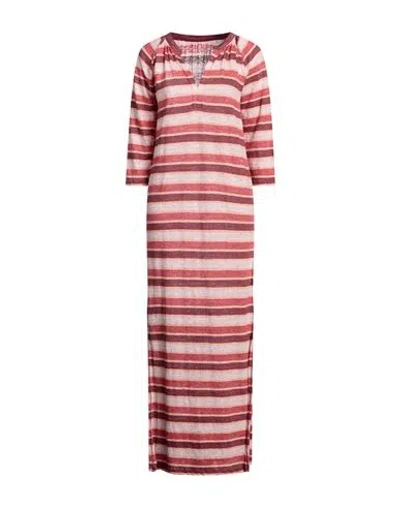 Majestic Filatures Woman Maxi Dress Brick Red Size 1 Linen