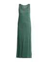 Majestic Filatures Woman Maxi Dress Military Green Size 1 Linen, Elastane In Black