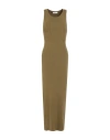 Majestic Filatures Woman Maxi Dress Military Green Size 1 Organic Cotton, Elastane In Green