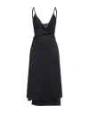Majestic Filatures Woman Midi Dress Black Size 1 Viscose, Elastane, Silk In Black