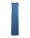 Majestic Filatures Woman Midi Dress Blue Size 1 Viscose, Elastane In Blue