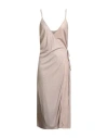 Majestic Filatures Woman Midi Dress Blush Size 1 Viscose, Elastane In Pink