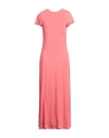 Majestic Filatures Woman Midi Dress Coral Size 0 Linen, Elastane