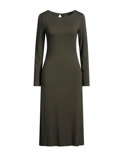 Majestic Filatures Woman Midi Dress Dark Green Size 3 Viscose, Elastane