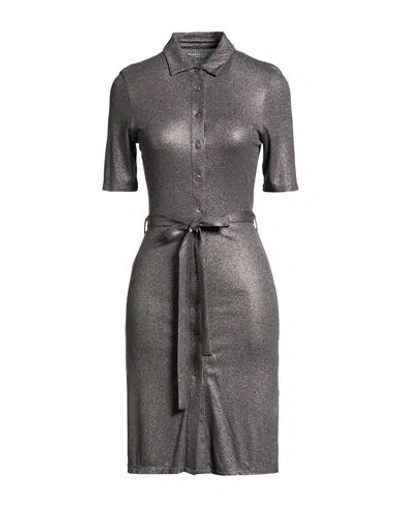 Majestic Filatures Woman Midi Dress Grey Size 1 Viscose, Elastane In Gray