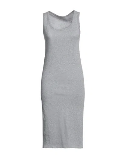 Majestic Filatures Woman Midi Dress Grey Size 1 Cotton
