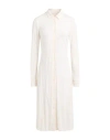 Majestic Filatures Woman Midi Dress Ivory Size 1 Linen, Eco Polyester In White