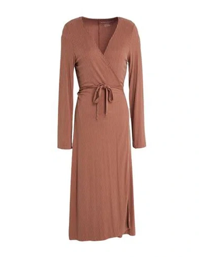 Majestic Filatures Woman Midi Dress Light Brown Size 1 Cupro, Elastane