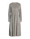 Majestic Filatures Woman Midi Dress Light Grey Size 1 Cotton, Modal, Elastane In Grey