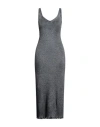 Majestic Filatures Woman Midi Dress Navy Size 1 Viscose, Metallic Fiber In Navy Blue