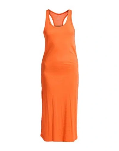 Majestic Filatures Woman Midi Dress Orange Size 1 Cotton