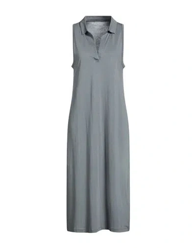 Majestic Filatures Woman Midi Dress Slate Blue Size 3 Lyocell, Cotton