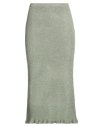 Majestic Filatures Woman Midi Skirt Green Size 1 Viscose, Metallic Fiber In Green