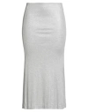 Majestic Filatures Woman Midi Skirt Light Grey Size 1 Viscose, Elastane In Gray