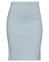 Majestic Filatures Woman Midi Skirt Sky Blue Size 4 Merino Wool In Blue