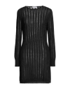 Majestic Filatures Woman Mini Dress Black Size 1 Viscose, Lurex, Polyamide In Black