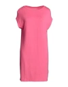 Majestic Filatures Woman Mini Dress Fuchsia Size 1 Viscose, Elastane In Pink