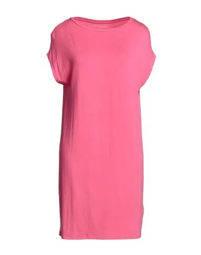 Majestic Filatures Woman Mini Dress Fuchsia Size 1 Viscose, Elastane In Pink