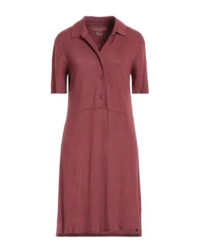Majestic Filatures Woman Mini Dress Garnet Size 1 Linen, Elastane In Red