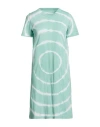 Majestic Filatures Woman Mini Dress Green Size 1 Organic Cotton In Green
