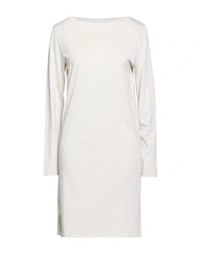 Majestic Filatures Woman Mini Dress Light Grey Size 1 Lyocell, Organic Cotton In Neutral