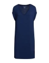 Majestic Filatures Woman Mini Dress Navy Size 1 Viscose, Elastane In Navy Blue