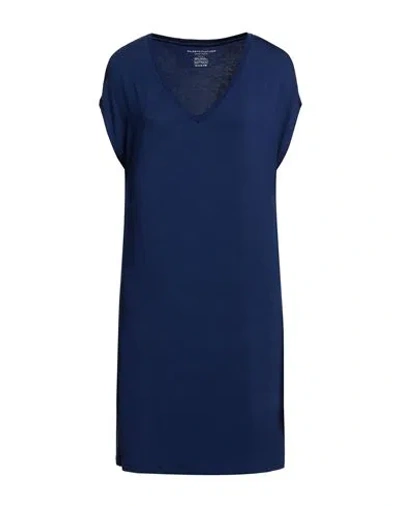 Majestic Filatures Woman Mini Dress Navy Size 1 Viscose, Elastane In Navy Blue