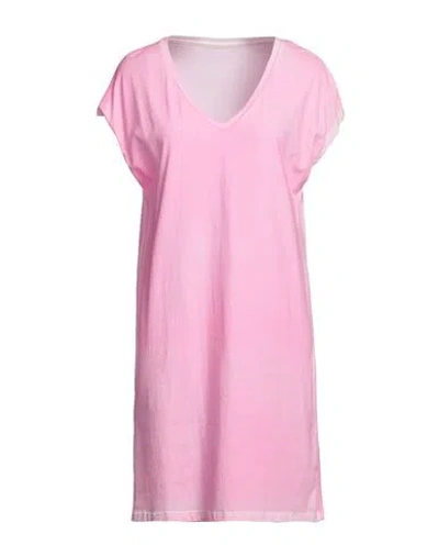 Majestic Filatures Woman Mini Dress Pink Size 1 Cotton, Elastane