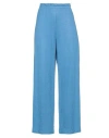 Majestic Filatures Woman Pants Azure Size 1 Linen, Elastane In Blue