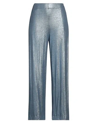 Majestic Filatures Woman Pants Azure Size 3 Linen, Elastane In Blue