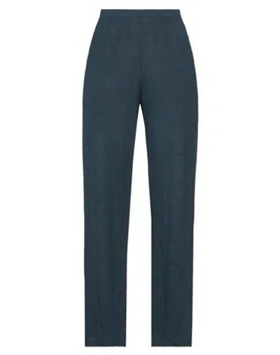 Majestic Filatures Woman Pants Blue Size 1 Linen, Elastane