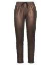 Majestic Filatures Woman Pants Chocolate Brown Size 4 Linen, Elastane