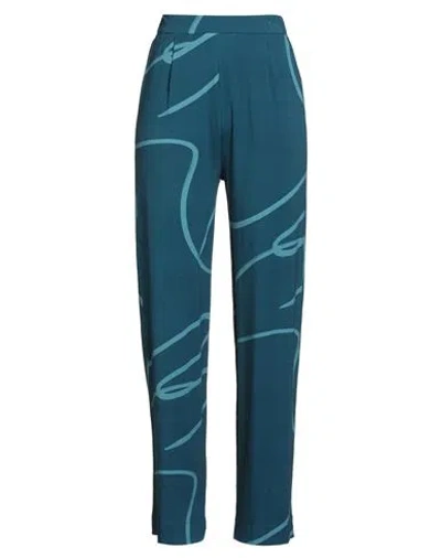 Majestic Filatures Woman Pants Deep Teal Size 1 Viscose, Elastane In Blue