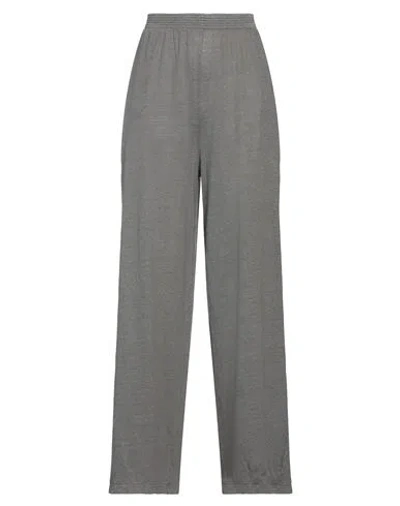 Majestic Filatures Woman Pants Lead Size 3 Linen, Elastane In Grey