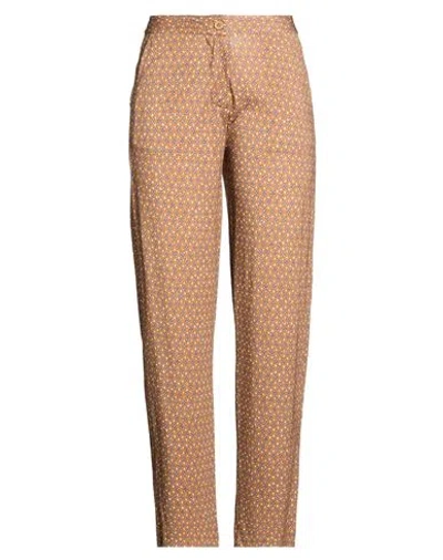Majestic Filatures Woman Pants Light Brown Size 1 Lyocell, Organic Cotton