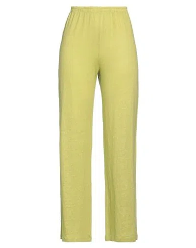 Majestic Filatures Woman Pants Lime Green Size 1 Linen, Elastane