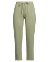 Majestic Filatures Woman Pants Sage Green Size 1 Linen, Elastane In Sage Green