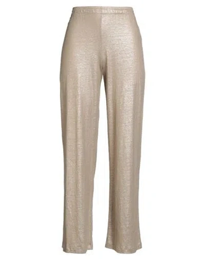 Majestic Filatures Woman Pants Sand Size 1 Linen, Elastane In Neutral