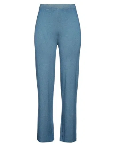 Majestic Filatures Woman Pants Slate Blue Size 4 Cashmere