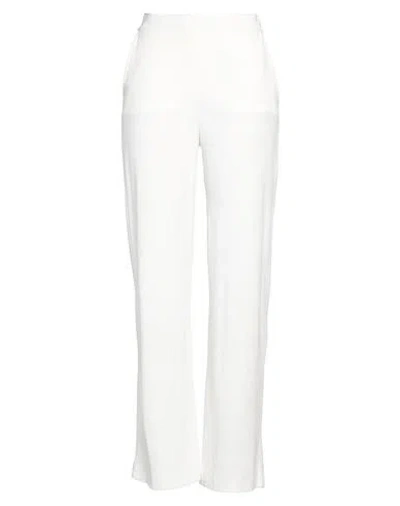 Majestic Filatures Woman Pants White Size 4 Cotton, Modal