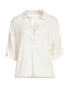 Majestic Filatures Woman Polo Shirt Cream Size 1 Viscose, Elastane In White