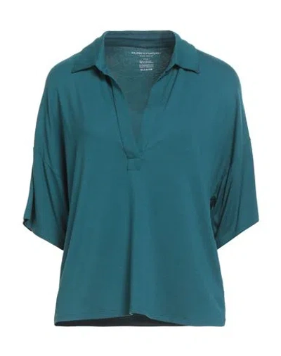 Majestic Filatures Woman Polo Shirt Emerald Green Size 1 Viscose, Elastane