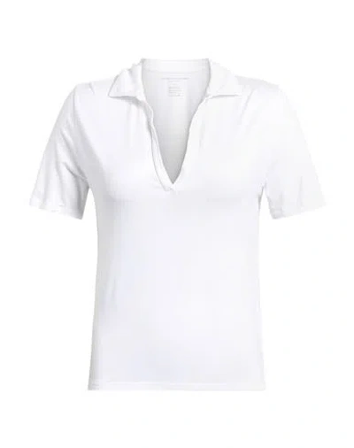 Majestic Filatures Woman Polo Shirt White Size 1 Viscose, Elastane