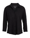 Majestic Filatures Woman Shirt Black Size 4 Linen, Elastane