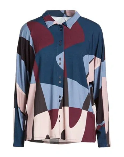 Majestic Filatures Woman Shirt Blue Size 1 Viscose, Elastane