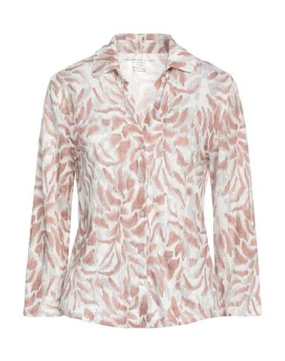 Majestic Filatures Woman Shirt Brown Size 1 Linen, Elastane