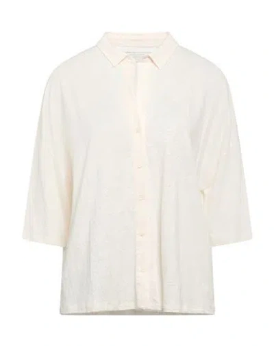 Majestic Filatures Woman Shirt Cream Size 1 Linen, Elastane In White