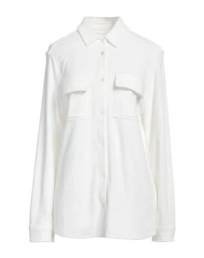Majestic Filatures Woman Shirt Cream Size 4 Cotton, Modal In White