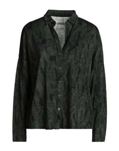 Majestic Filatures Woman Shirt Dark Green Size 1 Lyocell, Cotton