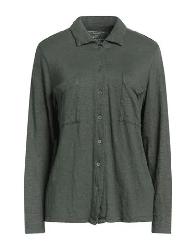 Majestic Filatures Woman Shirt Emerald Green Size 1 Linen, Elastane